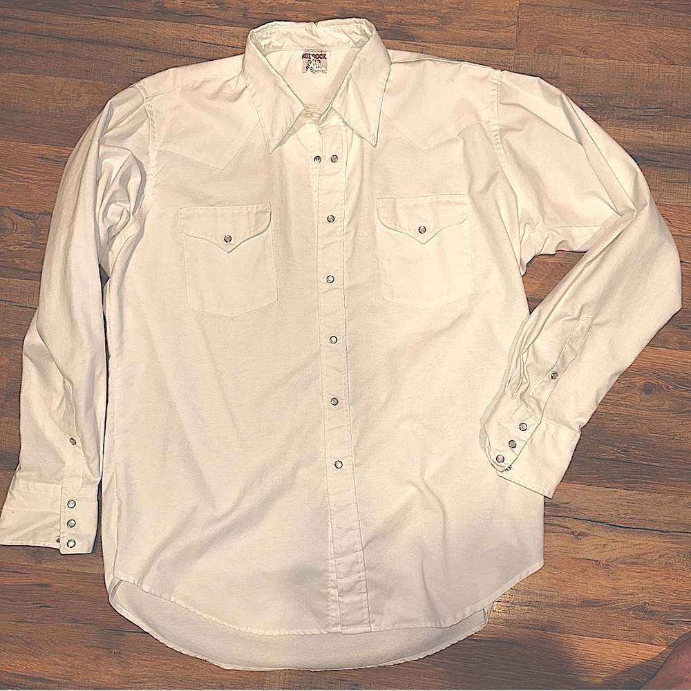 Vintage White Pearl Snap Shirt
